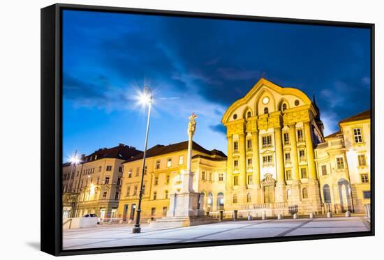 Ursuline Church, Ljubljana, Slovenia, Europe.-kasto-Framed Stretched Canvas