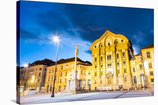 Ursuline Church, Ljubljana, Slovenia, Europe.-kasto-Stretched Canvas