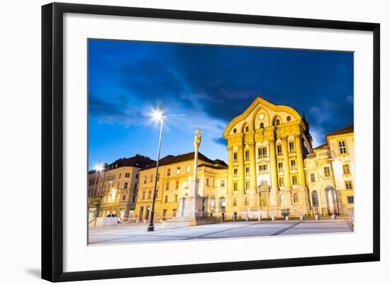 Ursuline Church, Ljubljana, Slovenia, Europe.-kasto-Framed Photographic Print