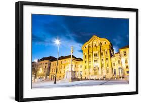 Ursuline Church, Ljubljana, Slovenia, Europe.-kasto-Framed Photographic Print