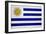 Uruguay Flag Design with Wood Patterning - Flags of the World Series-Philippe Hugonnard-Framed Art Print