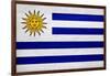 Uruguay Flag Design with Wood Patterning - Flags of the World Series-Philippe Hugonnard-Framed Art Print