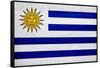 Uruguay Flag Design with Wood Patterning - Flags of the World Series-Philippe Hugonnard-Framed Stretched Canvas