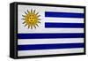 Uruguay Flag Design with Wood Patterning - Flags of the World Series-Philippe Hugonnard-Framed Stretched Canvas