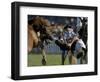 Uruguayan Gaucho, or Cowboy, Falls from a Horse During a Rodeo in Montevideo-null-Framed Photographic Print