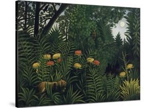 Urwald Mit Tiger Und Jaegern, um 1907-Henri Rousseau-Stretched Canvas