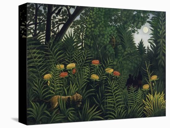 Urwald Mit Tiger Und Jaegern, um 1907-Henri Rousseau-Stretched Canvas