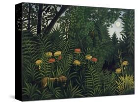 Urwald Mit Tiger Und Jaegern, um 1907-Henri Rousseau-Stretched Canvas