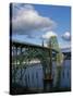 Us 101 Bridge, Newport, Oregon, USA-Peter Hawkins-Stretched Canvas