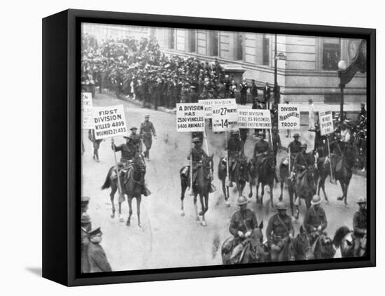 Us 1st Army in the Victory Parade, New York, USA, 10 September 1919-null-Framed Stretched Canvas