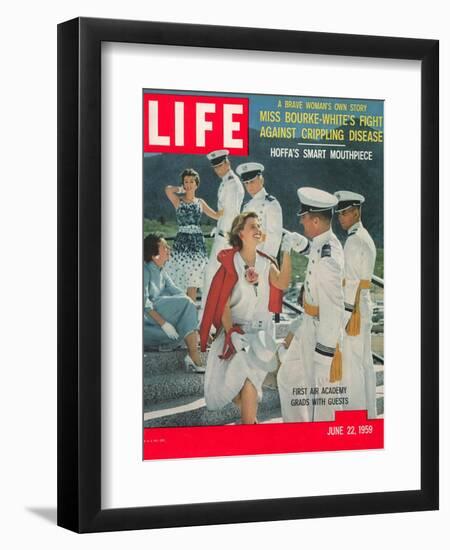 US Air Force Academy Cadets Greeting Guests after Graduation, June 22, 1959-Leonard Mccombe-Framed Photographic Print