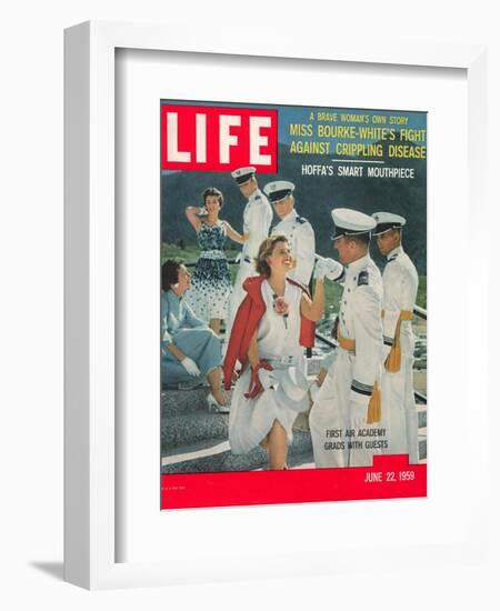 US Air Force Academy Cadets Greeting Guests after Graduation, June 22, 1959-Leonard Mccombe-Framed Photographic Print