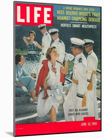 US Air Force Academy Cadets Greeting Guests after Graduation, June 22, 1959-Leonard Mccombe-Mounted Photographic Print