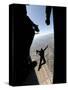 US Air Force Academy Parachute Team Jumps Out of an Aircraft over Nellis Air Force Base, Nevada-null-Stretched Canvas