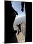 US Air Force Academy Parachute Team Jumps Out of an Aircraft over Nellis Air Force Base, Nevada-null-Mounted Photographic Print