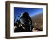 US Air Force Aerial Combat Photographer Watches for Threats to a F-15E Strike Eagle-null-Framed Photographic Print