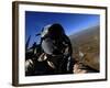 US Air Force Aerial Combat Photographer Watches for Threats to a F-15E Strike Eagle-null-Framed Photographic Print