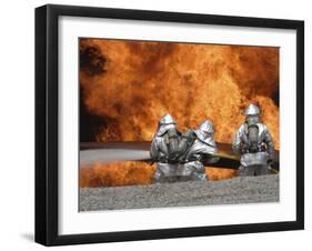 US Air Force Airmen Neutralize a Live Fire During a Field Training Exercise-Stocktrek Images-Framed Photographic Print