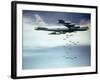 Us Air Force B-52 Dropping 750 Pound Bombs over Vietnam, Ca. 1965-1966-null-Framed Photo