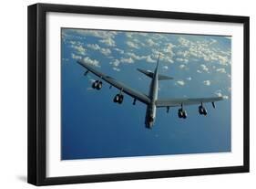 US Air Force B-52 Flies a Mission in Support of 2010 Rim of the Pacific Exercises-null-Framed Photo