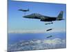 US Air Force F-15E Strike Eagle Aircraft Drops 2,000-Pound Joint Direct Attack Munitions-null-Mounted Photographic Print