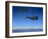 US Air Force F-15E Strike Eagles Approach a Mission Objective in Eastern Afghanistan-null-Framed Premium Photographic Print