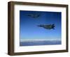 US Air Force F-15E Strike Eagles Approach a Mission Objective in Eastern Afghanistan-null-Framed Photographic Print
