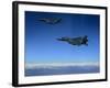 US Air Force F-15E Strike Eagles Approach a Mission Objective in Eastern Afghanistan-null-Framed Photographic Print