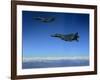 US Air Force F-15E Strike Eagles Approach a Mission Objective in Eastern Afghanistan-null-Framed Photographic Print