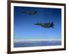 US Air Force F-15E Strike Eagles Approach a Mission Objective in Eastern Afghanistan-null-Framed Photographic Print