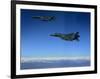 US Air Force F-15E Strike Eagles Approach a Mission Objective in Eastern Afghanistan-null-Framed Photographic Print