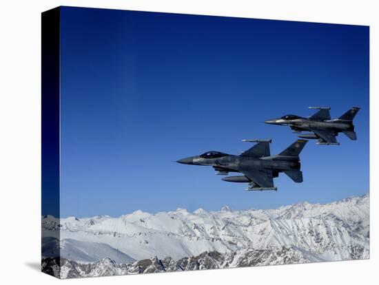 US Air Force F-16 Fighting Falcons Conduct Operations over Eastern Afghanistan-null-Stretched Canvas