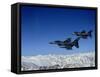 US Air Force F-16 Fighting Falcons Conduct Operations over Eastern Afghanistan-null-Framed Stretched Canvas