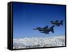 US Air Force F-16 Fighting Falcons Conduct Operations over Eastern Afghanistan-null-Framed Stretched Canvas