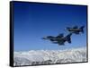 US Air Force F-16 Fighting Falcons Conduct Operations over Eastern Afghanistan-null-Framed Stretched Canvas