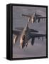US Air Force F-16C Fighting Falcons Fly in Formation over Yugoslavia, April 1999-null-Framed Stretched Canvas