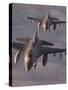 US Air Force F-16C Fighting Falcons Fly in Formation over Yugoslavia, April 1999-null-Stretched Canvas