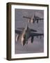 US Air Force F-16C Fighting Falcons Fly in Formation over Yugoslavia, April 1999-null-Framed Photo