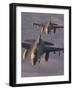 US Air Force F-16C Fighting Falcons Fly in Formation over Yugoslavia, April 1999-null-Framed Photo