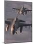 US Air Force F-16C Fighting Falcons Fly in Formation over Yugoslavia, April 1999-null-Mounted Photo