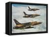 Us Air Force Republic F-105 Thunderchief Fighters-null-Framed Stretched Canvas
