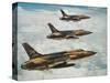 Us Air Force Republic F-105 Thunderchief Fighters-null-Stretched Canvas