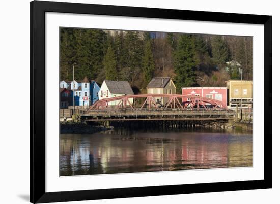 US, Alaska, Ketchikan. Historic Creek Street red light district, Stedman St. Tlingits-Trish Drury-Framed Photographic Print