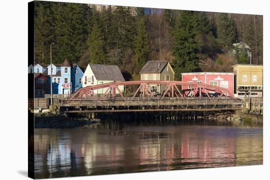 US, Alaska, Ketchikan. Historic Creek Street red light district, Stedman St. Tlingits-Trish Drury-Stretched Canvas