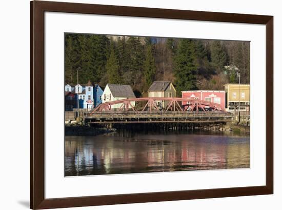 US, Alaska, Ketchikan. Historic Creek Street red light district, Stedman St. Tlingits-Trish Drury-Framed Premium Photographic Print