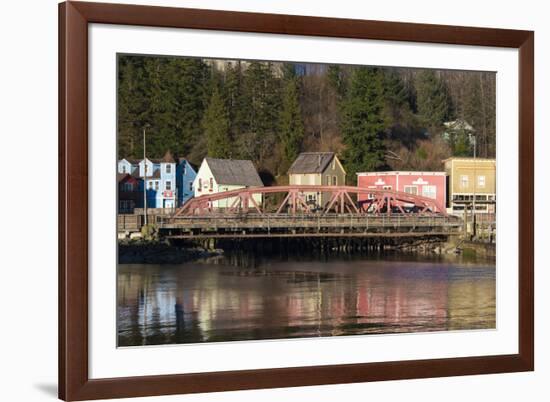 US, Alaska, Ketchikan. Historic Creek Street red light district, Stedman St. Tlingits-Trish Drury-Framed Premium Photographic Print