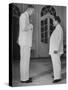 US Ambassador Henry Cabot Lodge Jr. Meeting with Pres. of South Vietnam Ngo Dinh Diem Ngo-null-Stretched Canvas