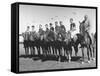 US and Mexico Polo Team Members Posing on Horseback-null-Framed Stretched Canvas