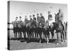 US and Mexico Polo Team Members Posing on Horseback-null-Stretched Canvas