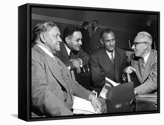 Us and Pakistan Delegates at the United Nations, Paris, 1950S-null-Framed Stretched Canvas